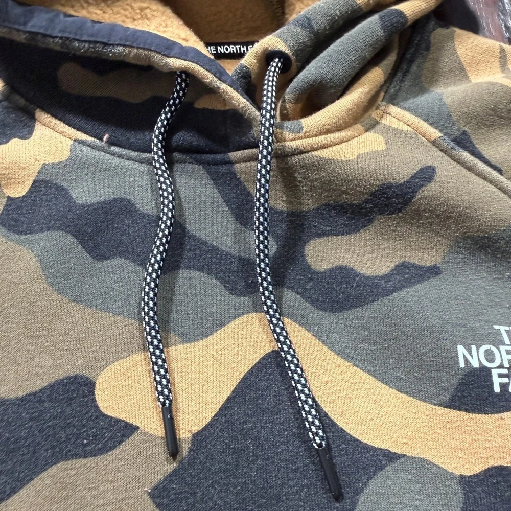 The North Face Hoodie Womens Large Camo Green Brown Pullover Gorpcore